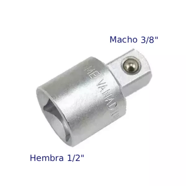 Bocallave Adaptador H 1/2" A M 3/8"