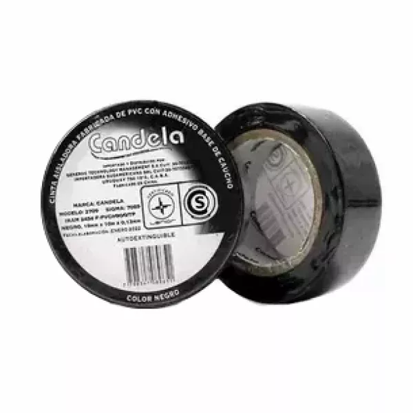 CINTA AISLADORA CANDELA 10 MT - BCA/NEG