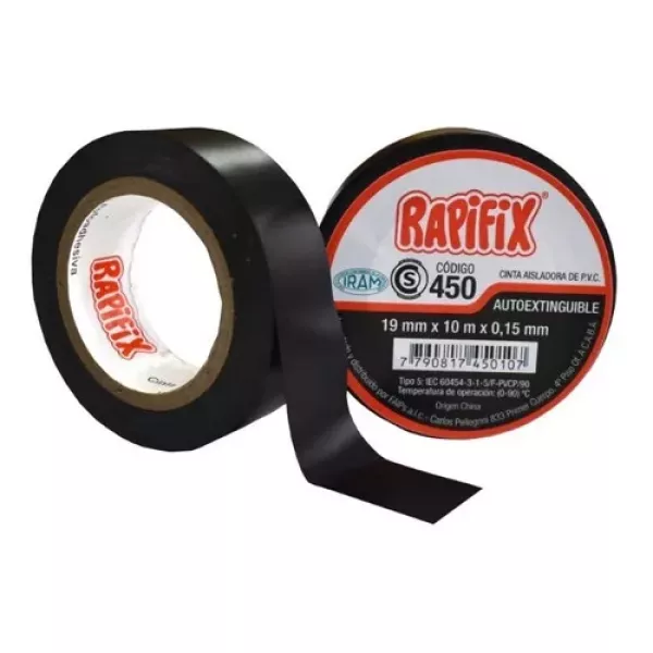 CINTA AISLADORA RAPIFIX 10 MT - BCA/NEG