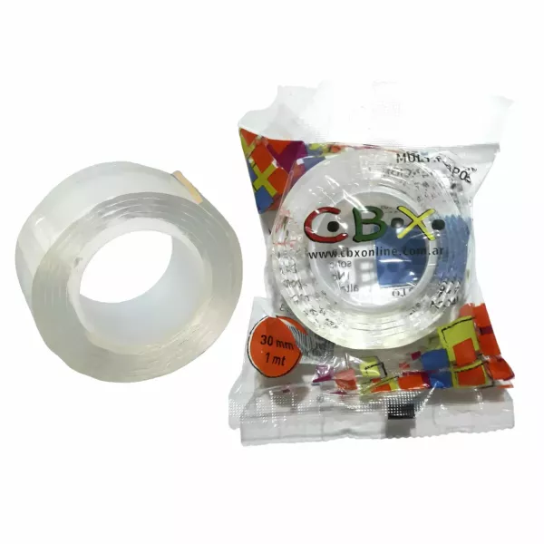 CINTA DOBLE FAZ SILICONADA - 30 MM X 1 MT