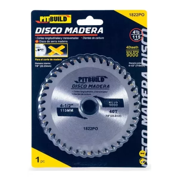 DISCO SIERRA WIDIA 4 1/2" - 40 D