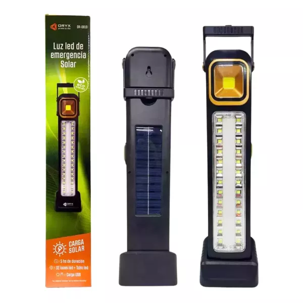 LUZ EMERG. 48 LED C/BASE - RECARGA SOLAR