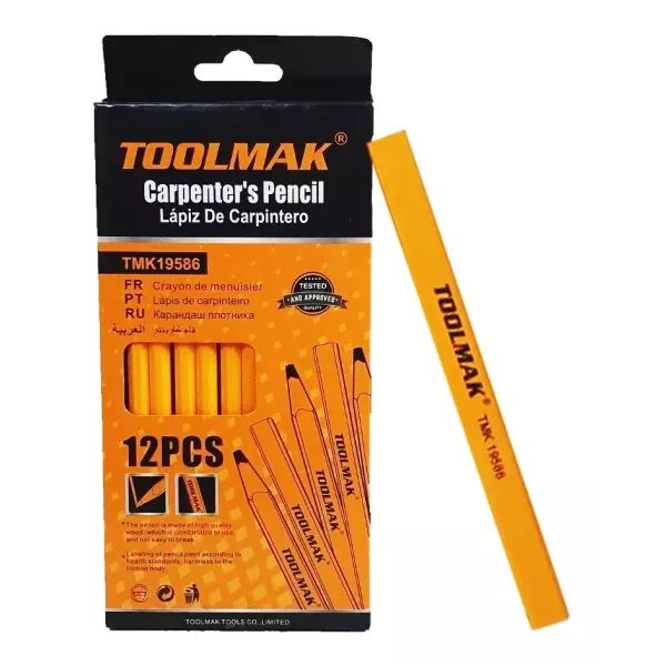 LAPIZ CARPINTERO X 12 NARANJA - ANCHO