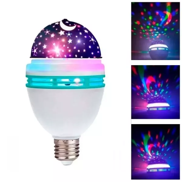 LUZ LED - GIRATORIA PORTALAMP - LUNA Y ESTRELLAS