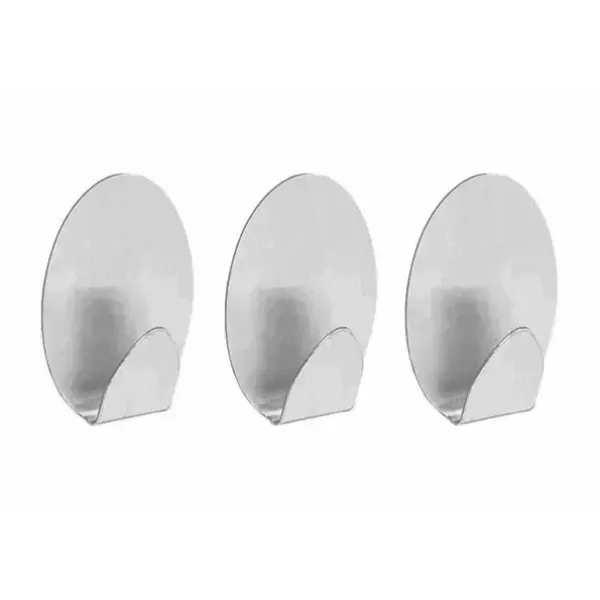 PERCHA ADHESIVA ACERO INOX. X 3
