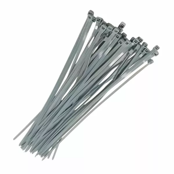 Precinto Plast. Gris 4.8 Mm X 380 Mm