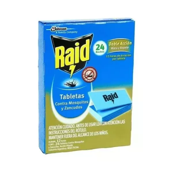 TABLETA MOSQUITOS - RAID X 24 U.