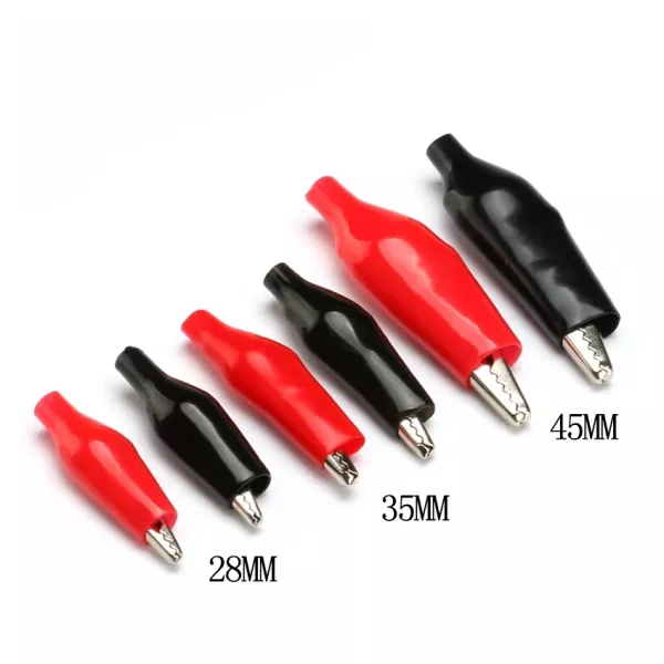 CLIP COCODRILO 37 MM ROJO / NEGRO