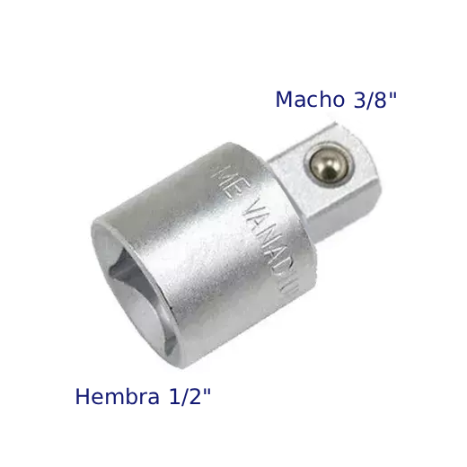 Bocallave Adaptador H 1/2" A M 3/8"