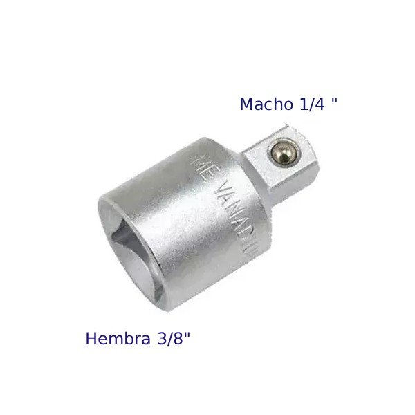 Bocallave Adaptador H 3/8" A M 1/4"