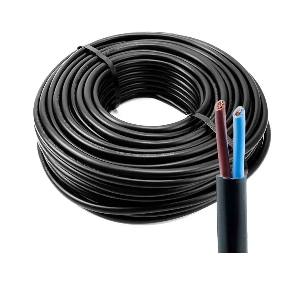 Cable Elect. Tpr Negro 2 X 1.50