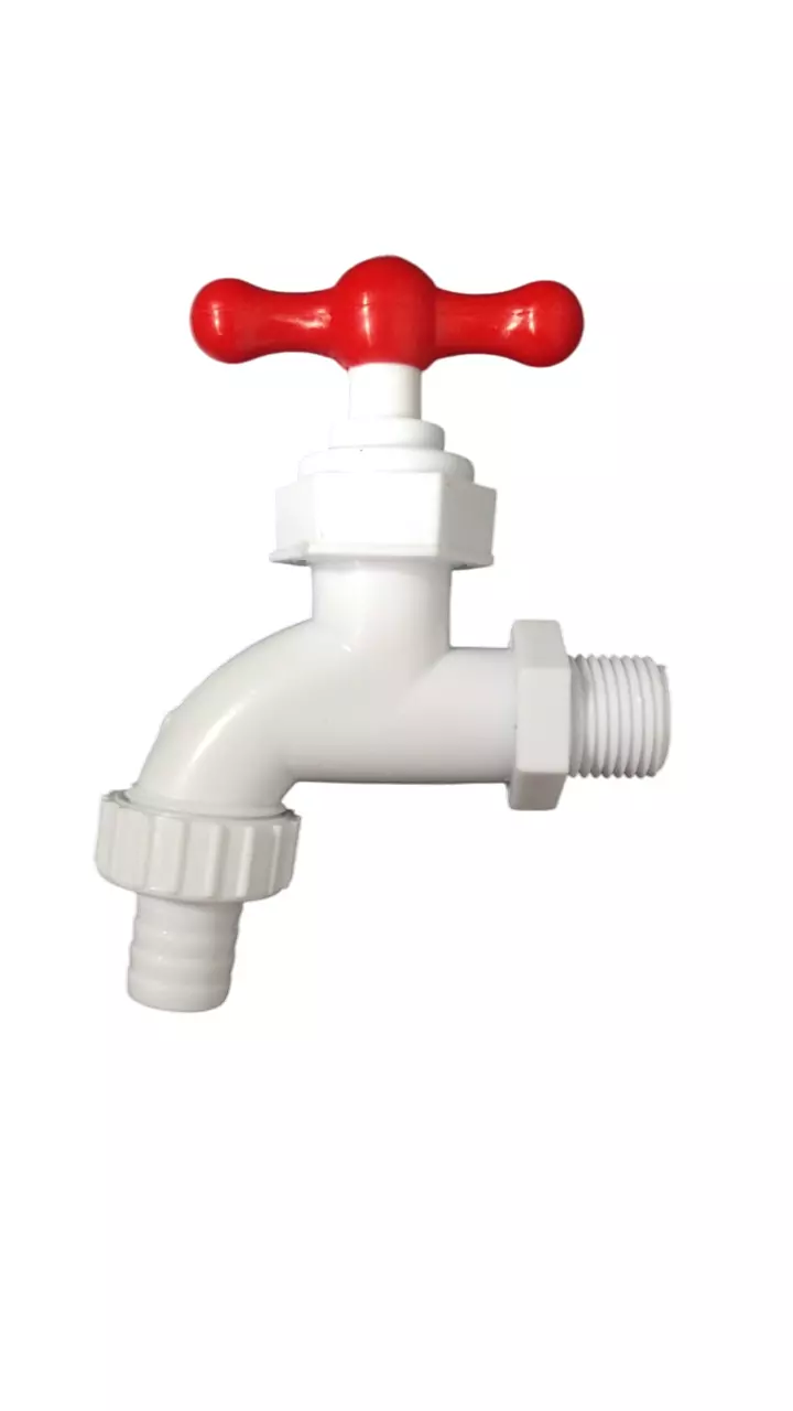 Canilla Plastica 1/2" - V. Giratorio Rojo